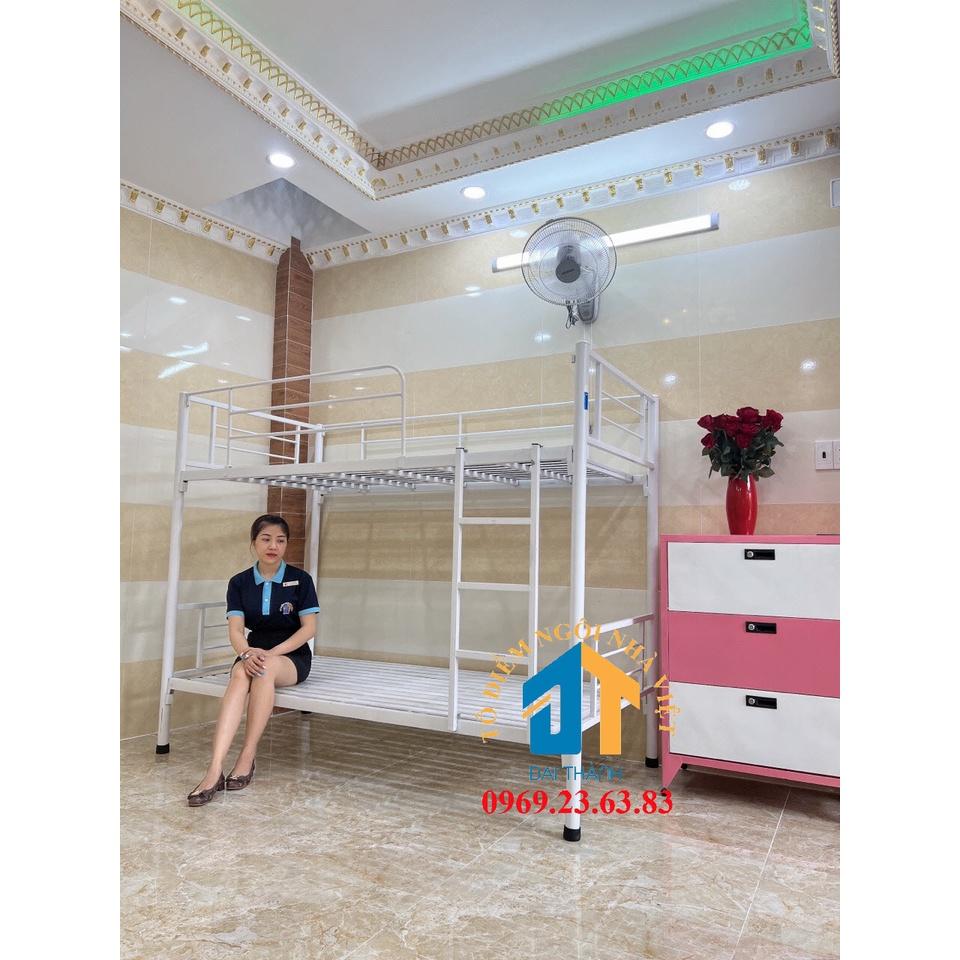 Giường sắt hai tầng cao cấp 1mx2m màu đen