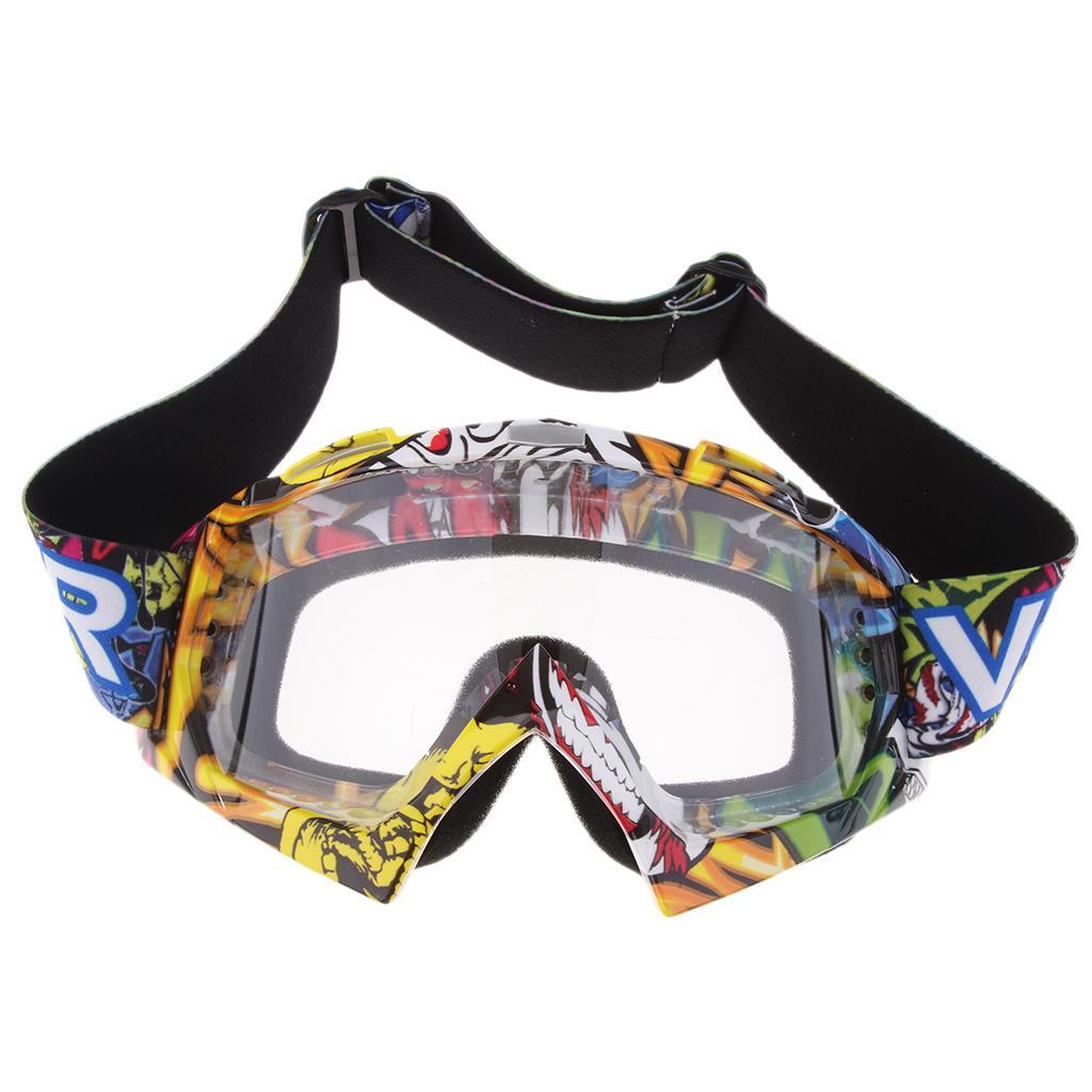 4X Motocross Snowmobile Snowboard Goggles  Protector Eyewear Clear