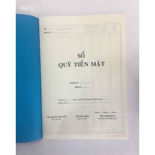 Sổ quỹ tiền mặt A4 của bộ và trường học