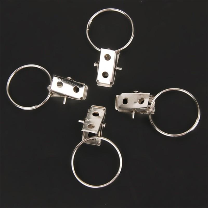 Set 5 / 10 Vòng Gắn Kẹp Bằng Thép Không Gỉ Tiện Dụng Treo Rèm