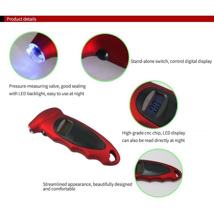 Máy đo áp suất lốp xe hơi màn hình LCD độ chính xác cao
