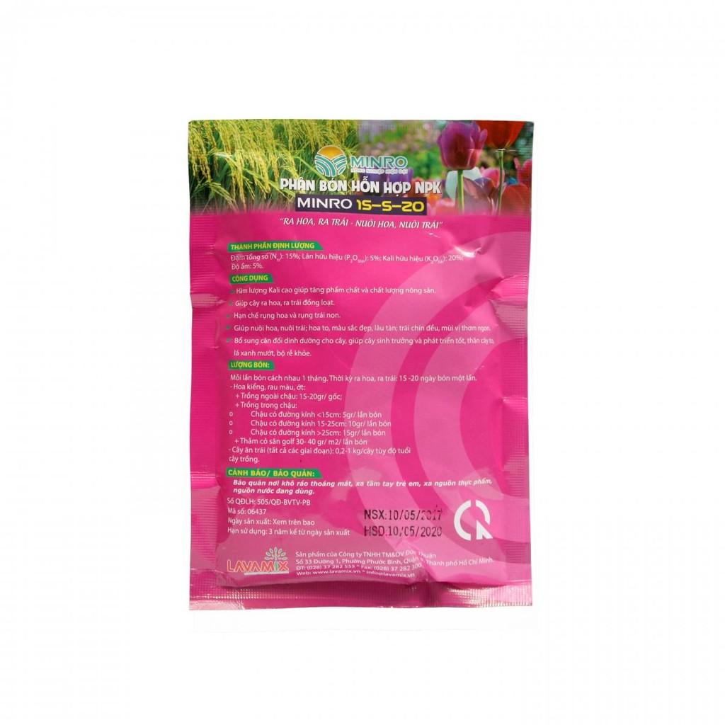 Phân Bón NPK MINRO 15-5-20 Ra Hoa, Đậu Trái Gói 1kg