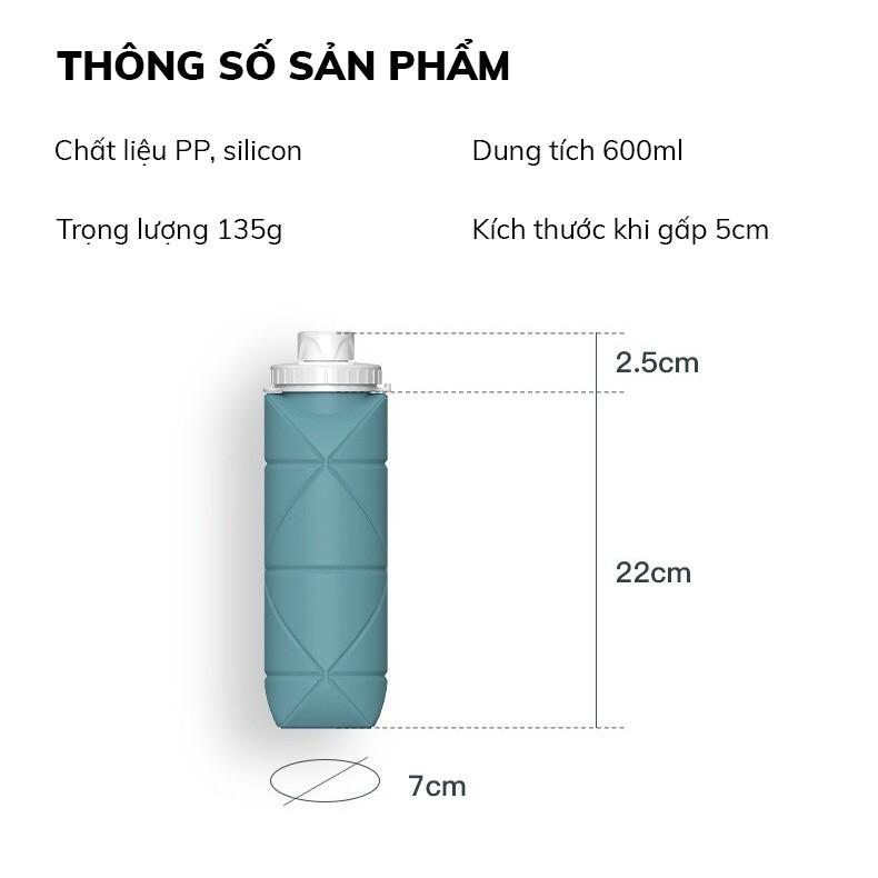 Bình Nước xếp nhỏ Silica Gel BPA Free