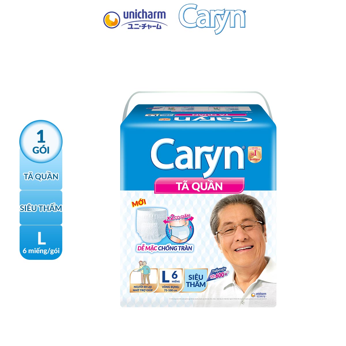 Tã Quần Người Lớn Caryn Siêu Thấm L06 (6 miếng)