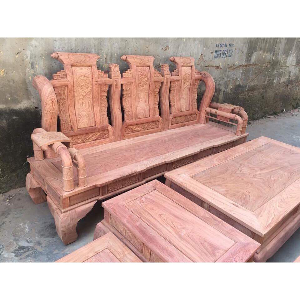 Bộ bàn ghế gỗ phòng khách tần thủy hoàng gỗ hương đá
