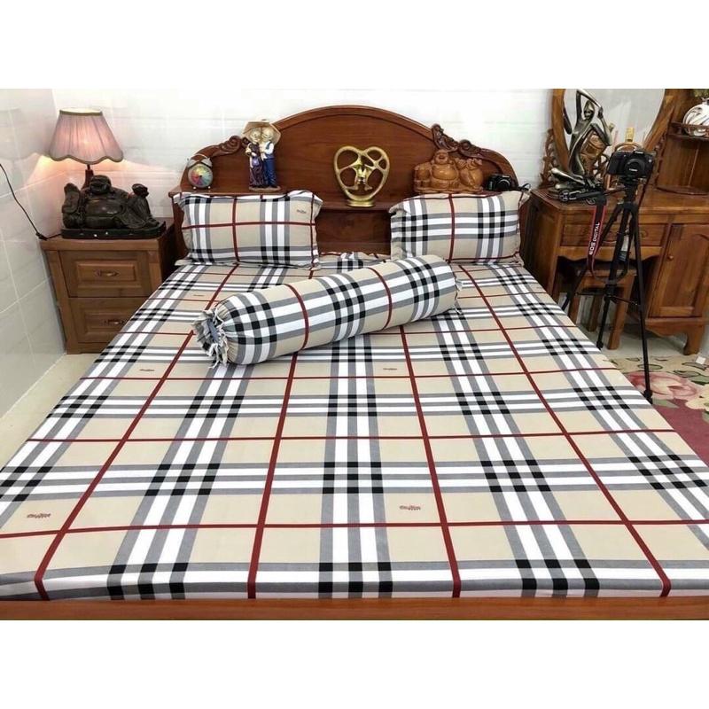 SALE TỐT mẫu DRAP THUN LẠNH HÀN QUỐC 4 món đủ size 1m-1m8x2m nệm 3-17cm