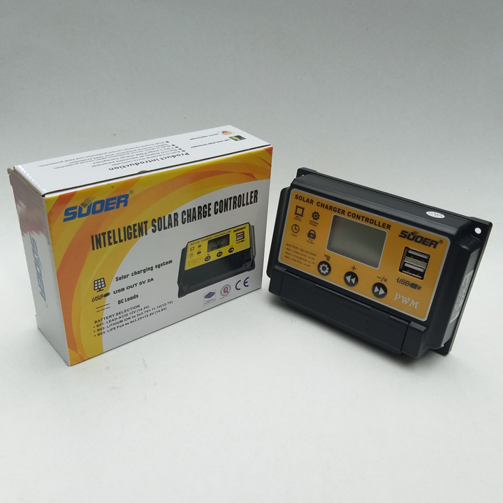 Bộ Điều Khiển Sạc Năng Lượng Mặt Trời SUOER ST-S1230 12V/24V Hàng Chính Hãng