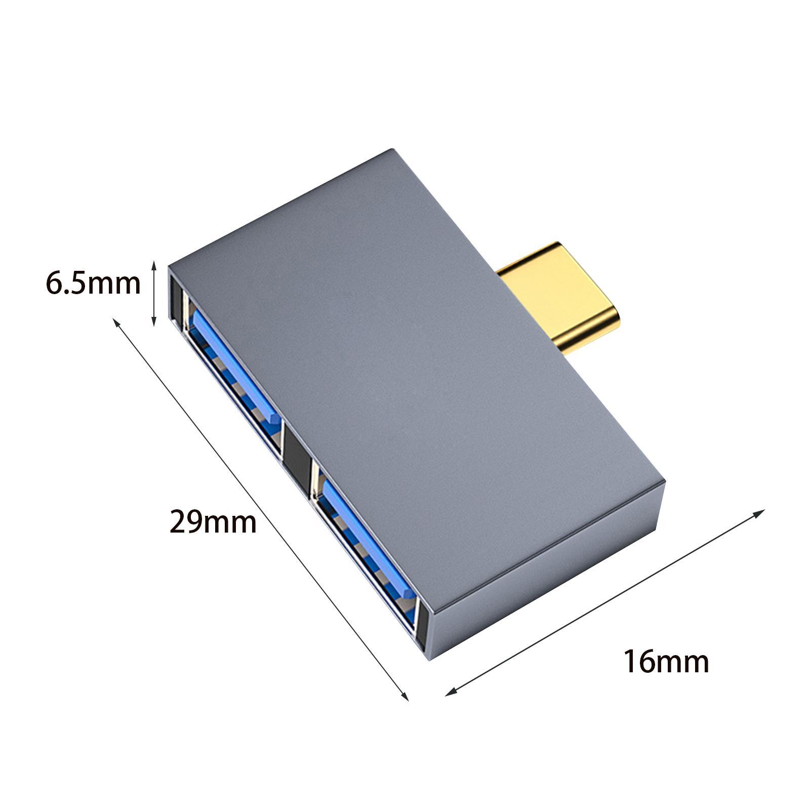 2 in 1 USB C Male to USB 3.0 Female Adapter Compact High Speed Data Transfer Overvoltage Protection 5Gbps Portable USB C to USB A Converter