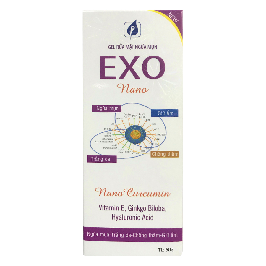 Gel Rửa Mặt Ngừa Mụn Dưỡng Ẩm Exo Nano NC (60g)