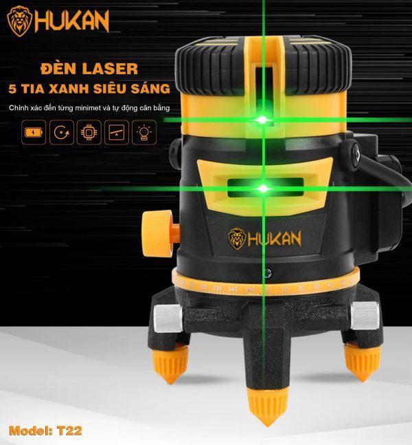 MÁY CÂN BẰNG LASER 5 LINE  T22 HUKAN (1 PIN + 1 SẠC ) - HÀNG CHÍNH HÃNG
