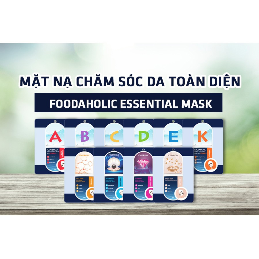 Combo Mix 10 Mặt Nạ Giấy Chăm Sóc Da Toàn Diện Foodaholic Derma Vitamin Mask 23g x 10