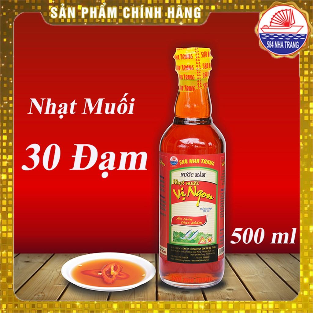 Thùng 6 chai Nước mắm Nhạt muối Vị Ngon 30 Độ Đạm, Tốt cho người ăn kiêng - Chai PET 500ml, Date mới nhất