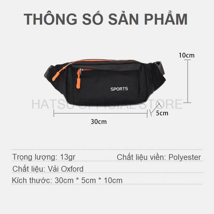 Túi đeo chéo Unisex sắc màu thời trang Hatsu SM06 Unisex Sport Mini Bag | Túi Mini đa năng vừa là túi bao tử, Túi đựng điện thoại chạy bộ, Đạp xe