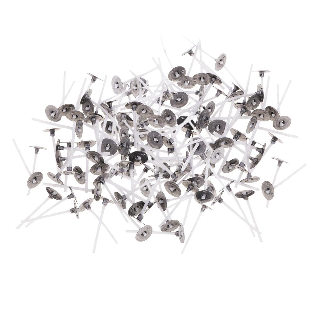 400x Natural Cotton Candle Wicks w/ Sustainers DIY Home Candles Making 3cm