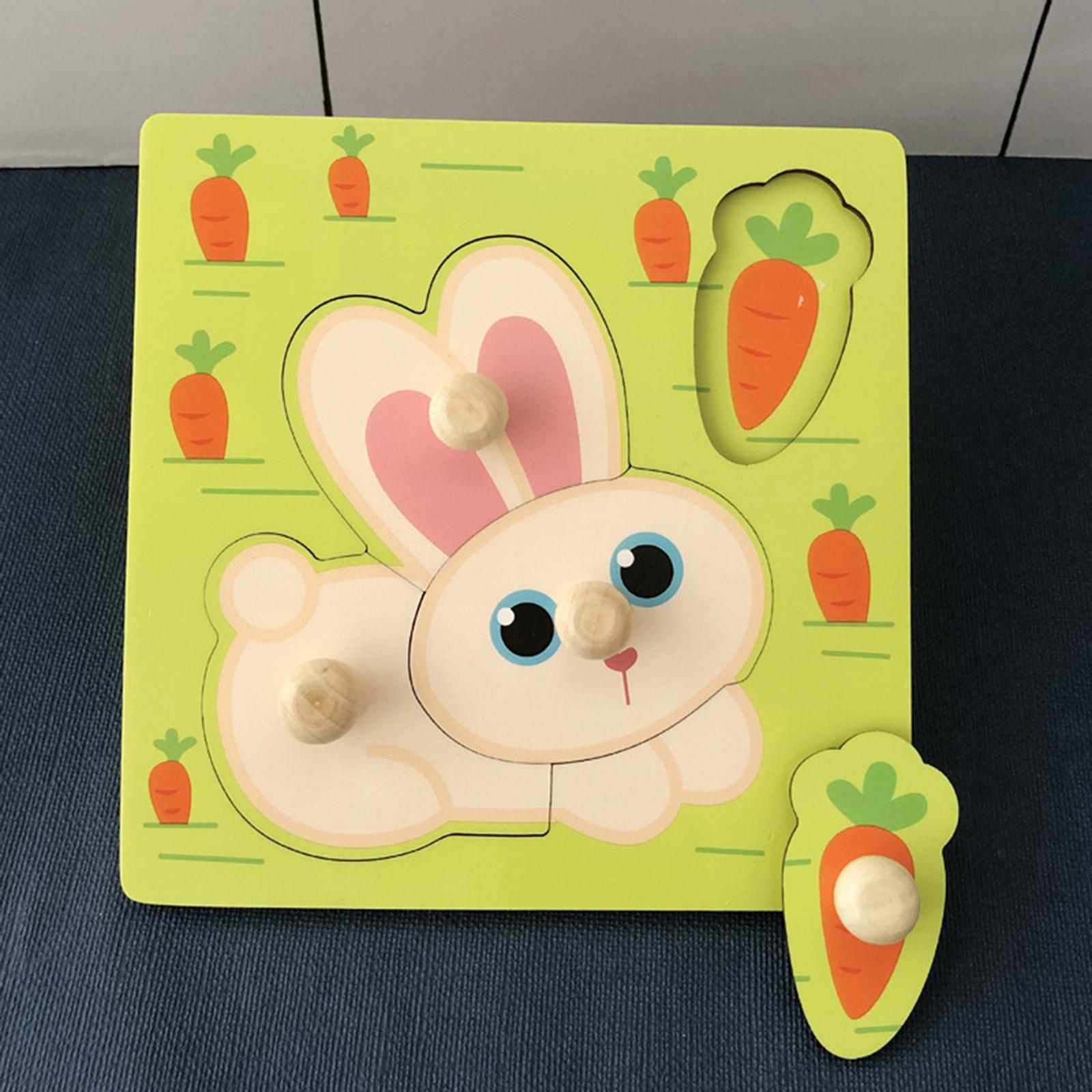 Cartoon Jigsaw Puzzles Shape Sorter Toy Educational Toy Peg Puzzle Board for party Favors