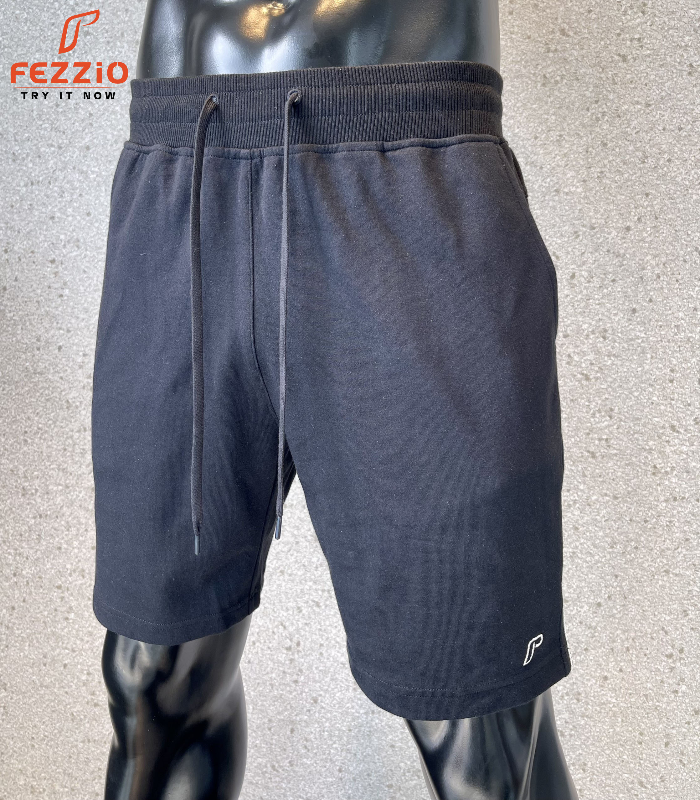 Quần short thể thao nam chất thun 100% cotton kiểu dáng trẻ trung trên gối thương hiệu Fezzio