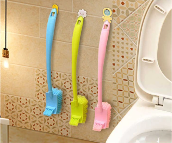 Chổi Cọ Bồn Cầu Chà Toilet  2 Đầu H101 - màu ngẫu nhiên