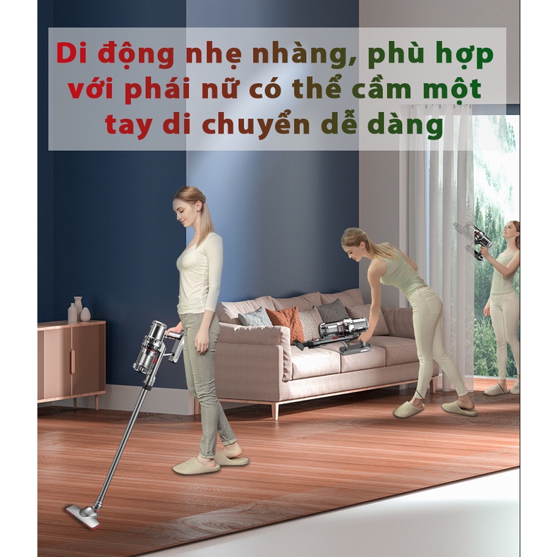 Máy Hút Bụi Cầm Tay Không Dây JK-V12 Đa Năng Cho Gia Đình Sử Dụng Pin Sạc Hút Giường, Đệm, Xe Hơi