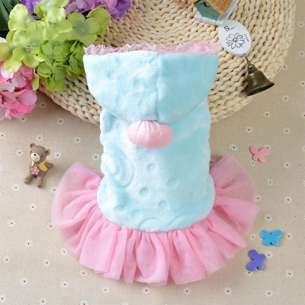 Pet Dog Fashion Velvet Dress Skirt Holiday Party Costume Clothes
