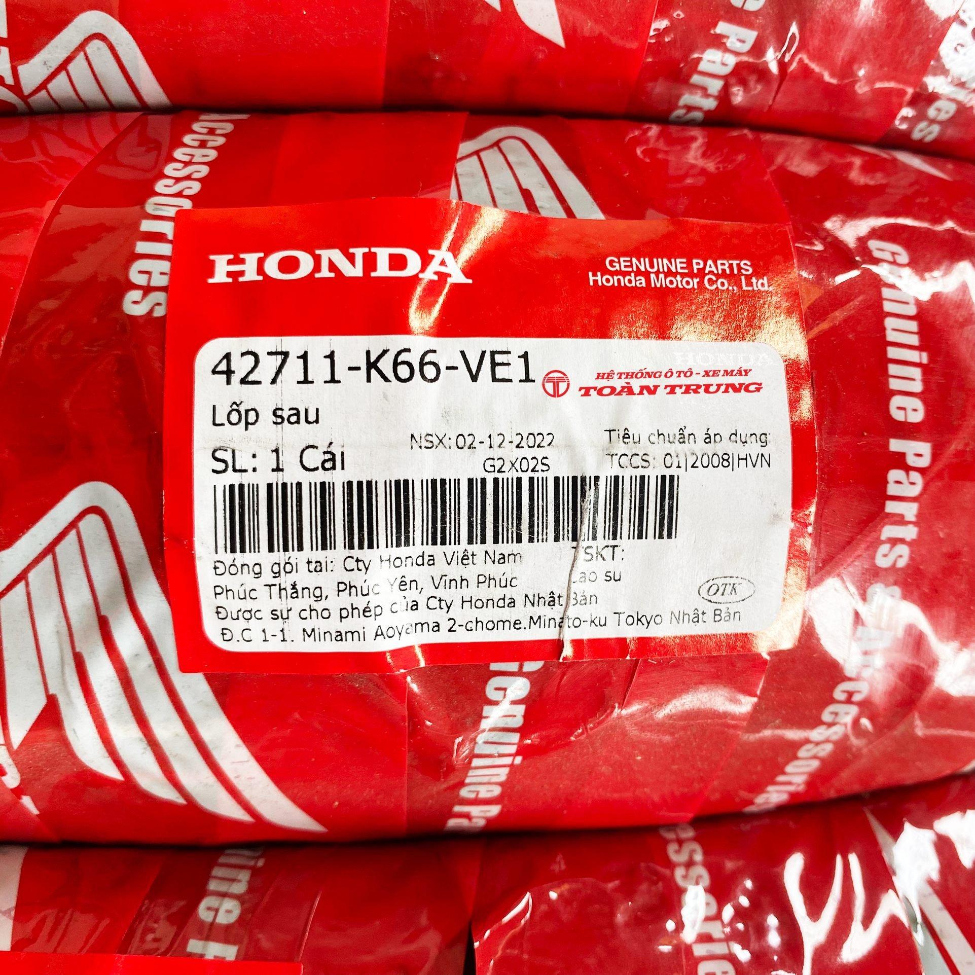 Lốp sau Air Blade 125 (2017-2022) chính hãƞg Honda &quot;42711K66VE1&quot;