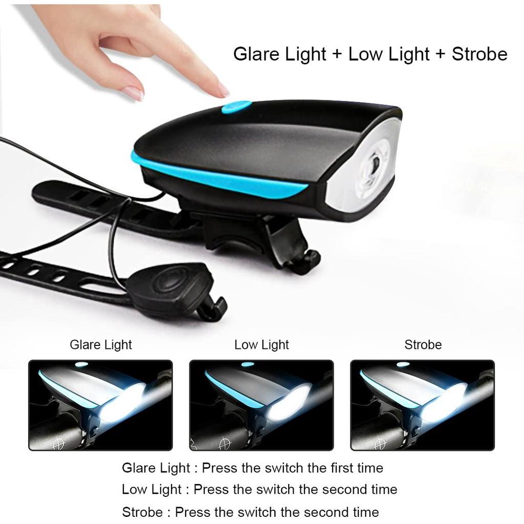 Đèn LED Sạc USB Gắn Xe Đạp Tiện Dụng
