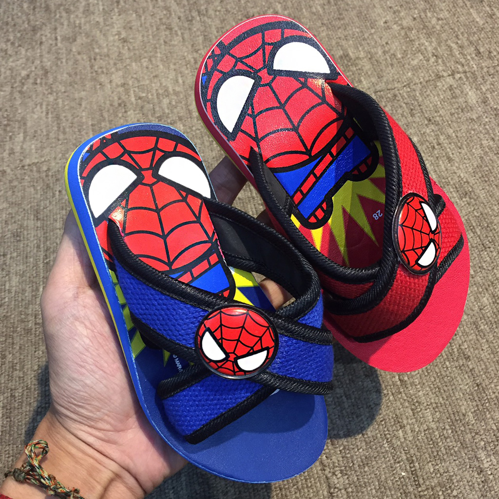 Dép siêu nhân nhện Spider Man cho bé trai chất liệu nhựa xốp cao cấp, siêu nhẹ êm chân, bền đẹp Spider33C xuất xứ Thái Lan