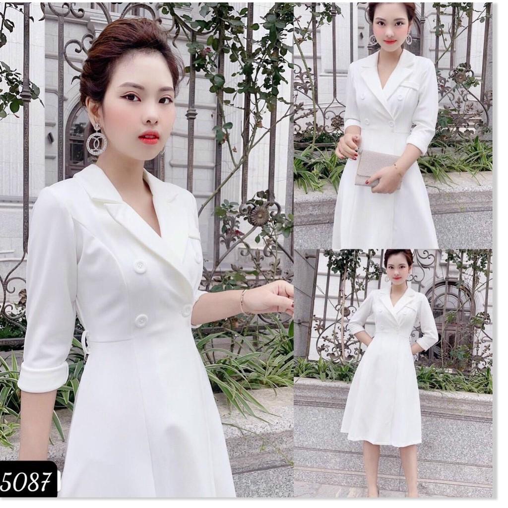 ĐẦM TRẮNG VINTAGE SANG CHẢNH,THIẾT KẾ HỌA TIẾT TRƠN NHƯNG KHÔNG KÉM PHẦN SANG TRỌNG LANA FASHION