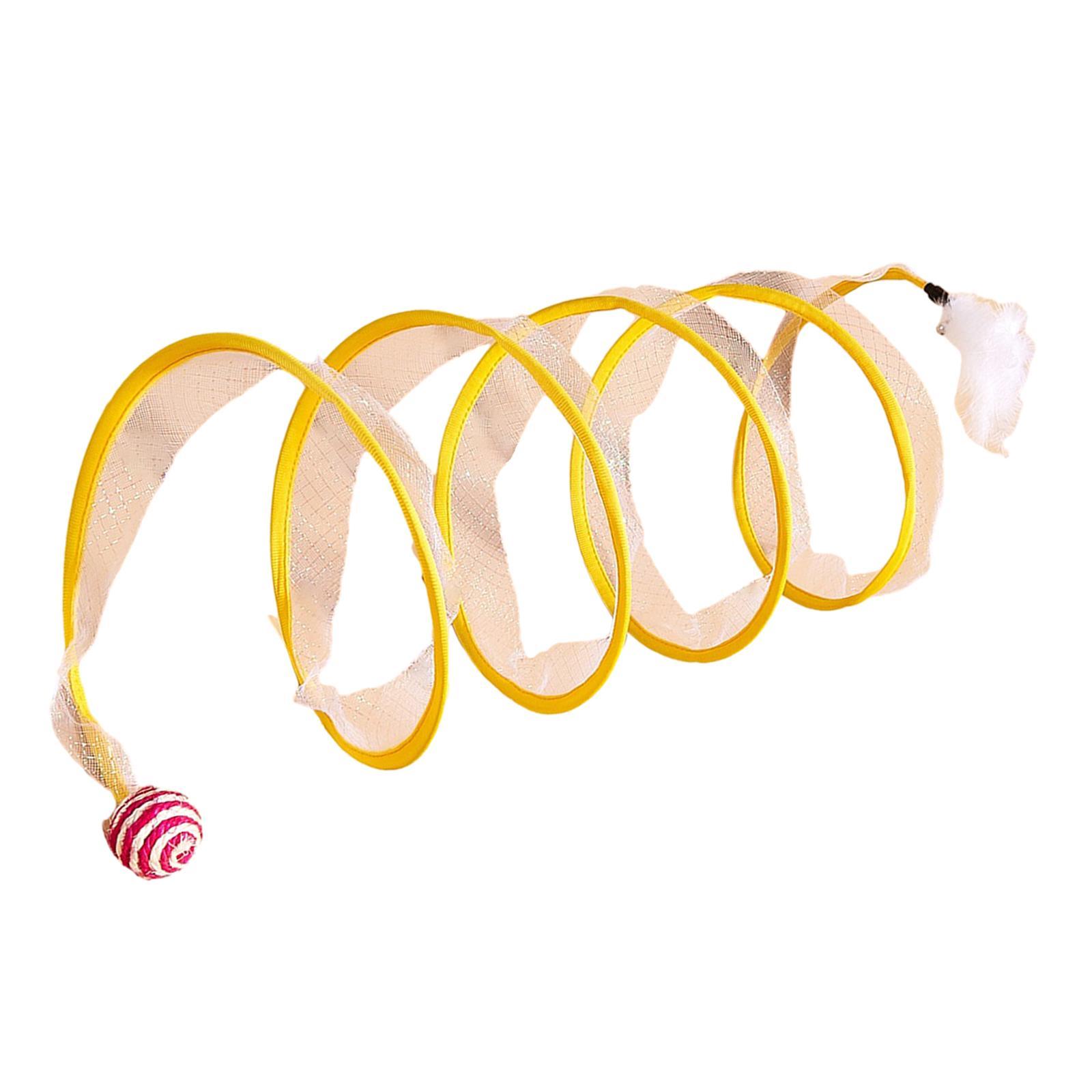 Cat Toy Cat Tunnel Toy Collapsible Spiral Tunnel Portable Cat Runway Pet Toys for Bunny Small Animals Kitten Cat