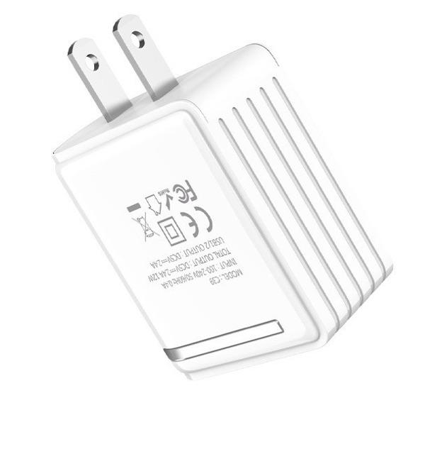 Củ sạc nhanh 2 cổng usb 3.4A Hoco C51a.- hàng chính hãng