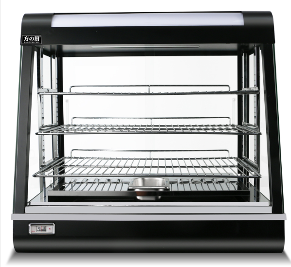 Tủ giữ nóng trưng bày thực phẩm loại 3 khay kính vuông BV-601