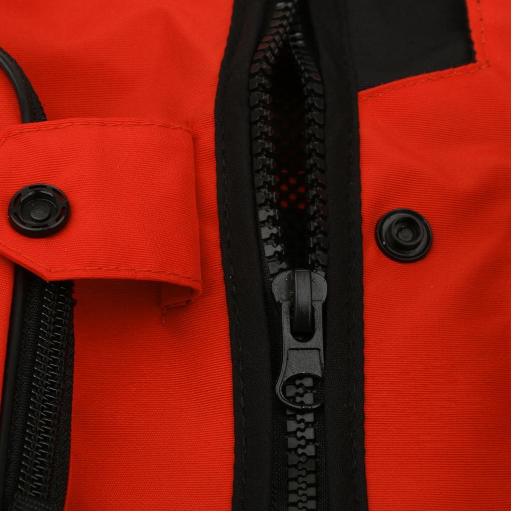 Multi-Pocket Fishing Vest Photography Waistcoat Hunting Jacket - Orange XL