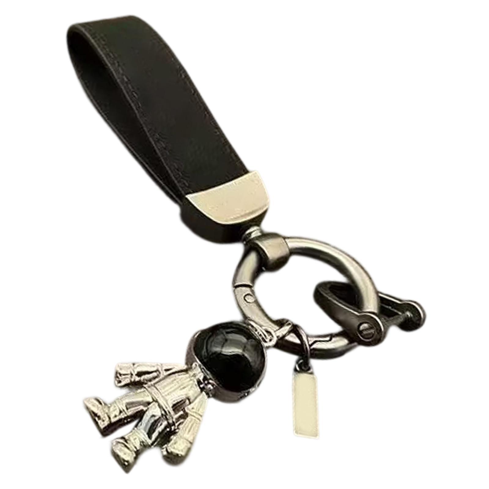 PU Leather Keychain Key Chain Holder Simple Fashion Gift Universal Wrist Strap Decor Zinc Alloy Wear Resistant Pendant for Backpack Men