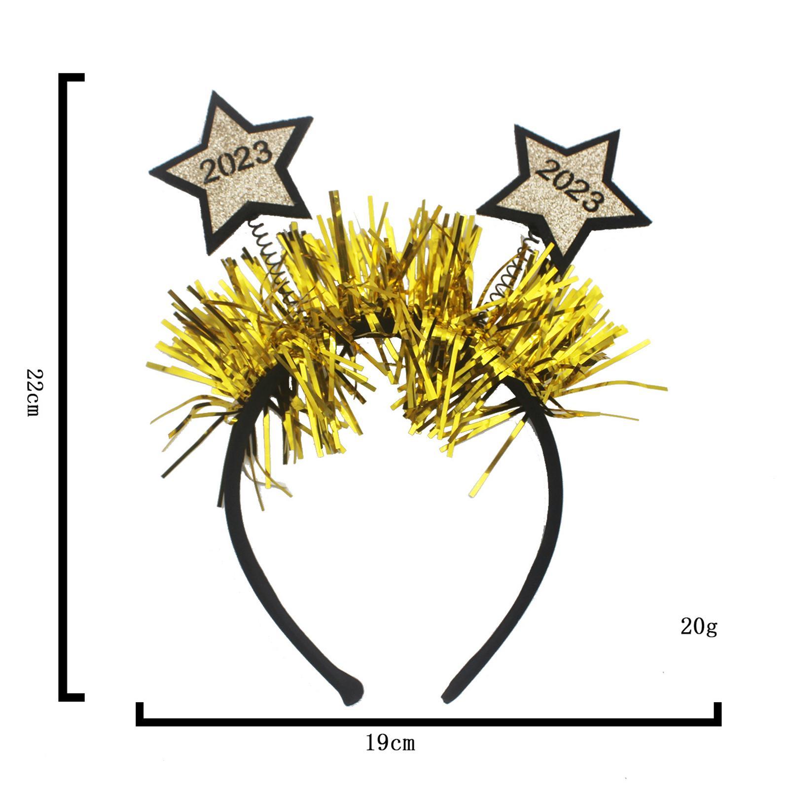 Happy New Year Headband Photo Prop Eve Party Supplies for Kids Adults