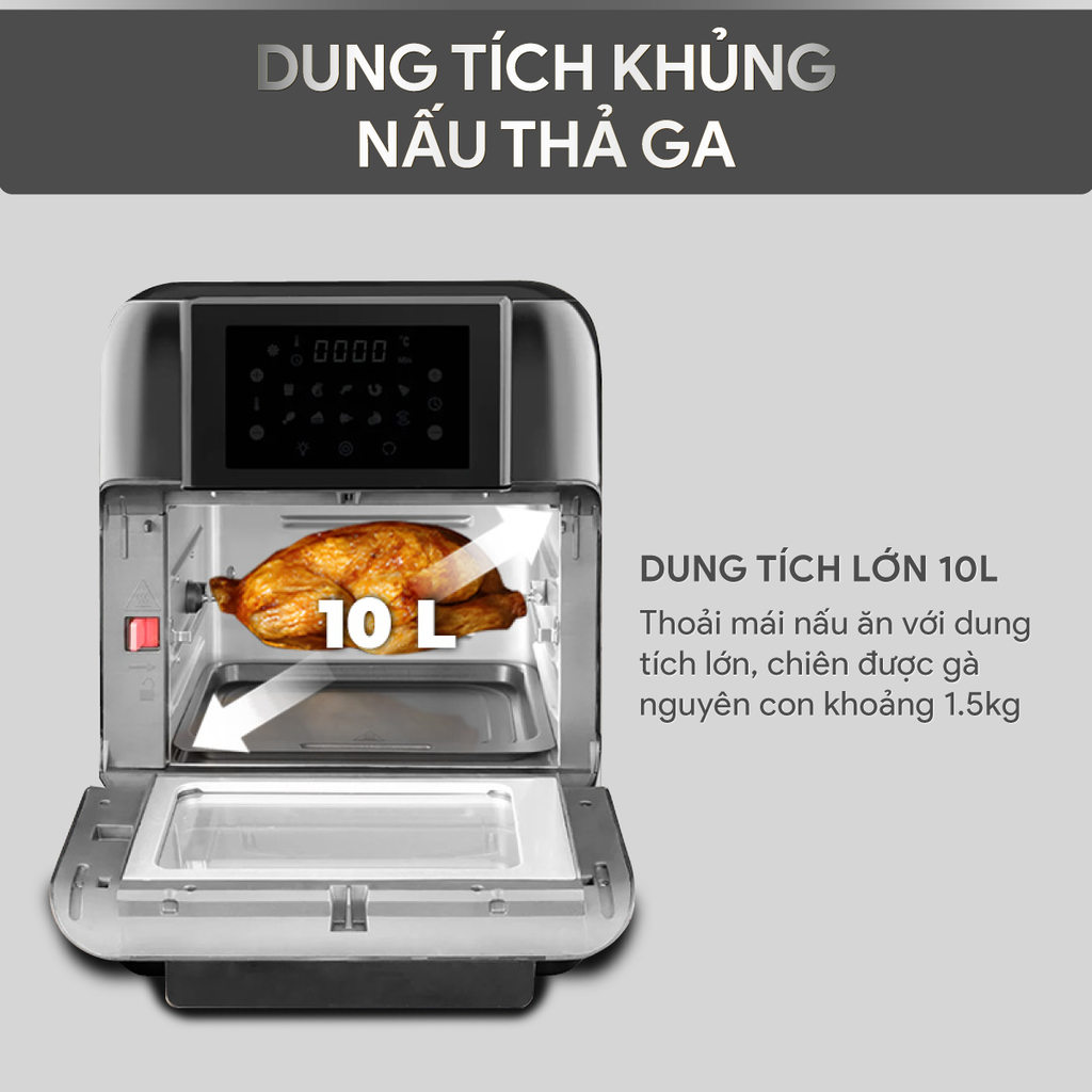 Nồi Chiên Không Dầu Điện Tử BlueStone AFB-5888 (10 Lít) - Hàng Chính Hãng