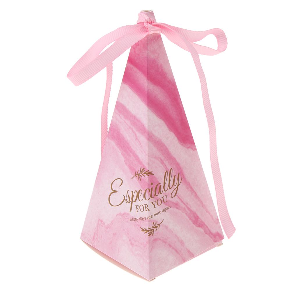 10 Pieces Triangle Shape Chocolate Candy Boxes Gift Boxes Wedding Favors