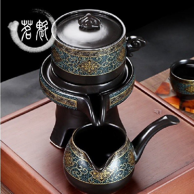 Bộ Ấm Chén Pha Trà Cối Xay Họa tiết kèm hộp quà tặng