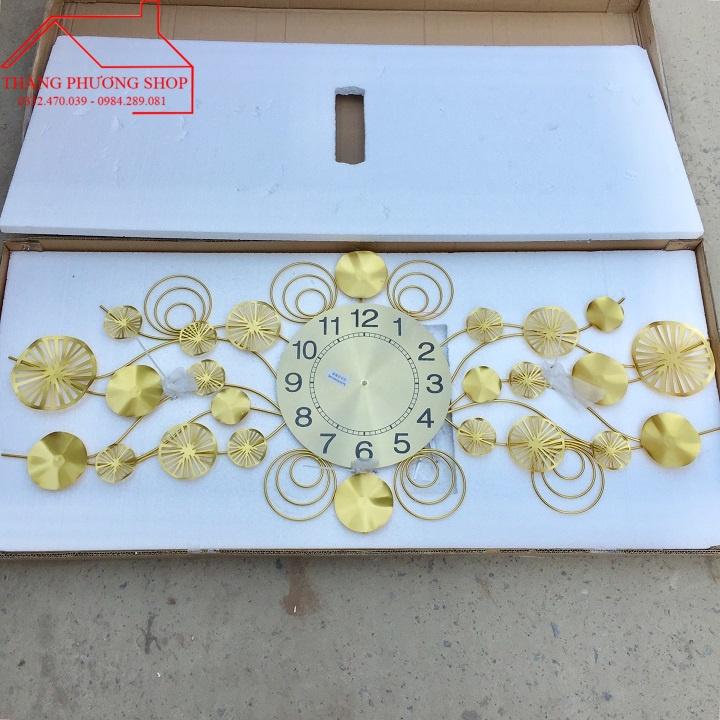 Đồng Hồ Treo Tường Hình Lá Vàng Decor TP-072