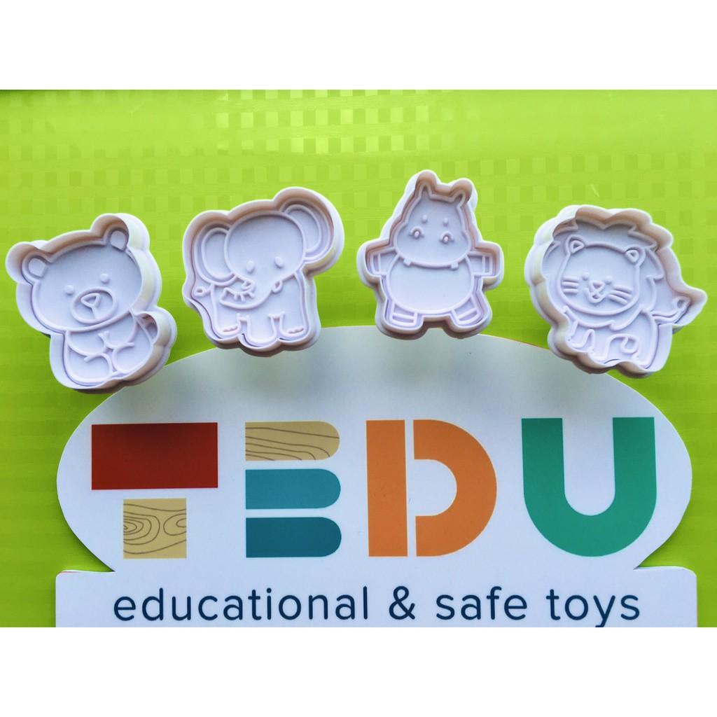 BỘ KHUÔN ĐỘNG VẬT TÍ HON CHƠI BỘT NẶN ĐẤT NẶN AN TOÀN TEDU