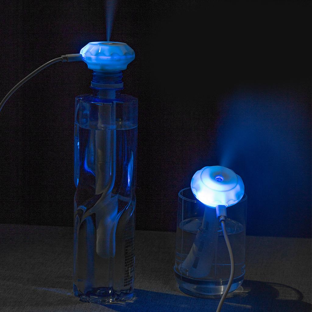 2Pcs Air Humidifier Bottle Mist Maker Stick Mute LED Light For Home Office