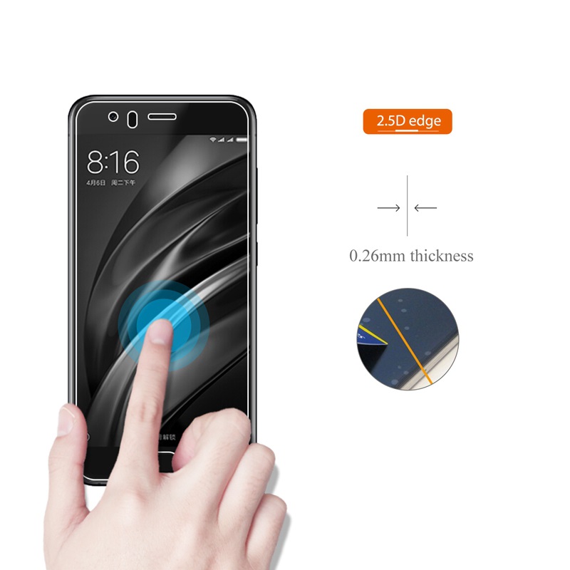 Tấm dán kính cường lực độ cứng 9H dành cho Xiaomi Mi 6 - KCL01