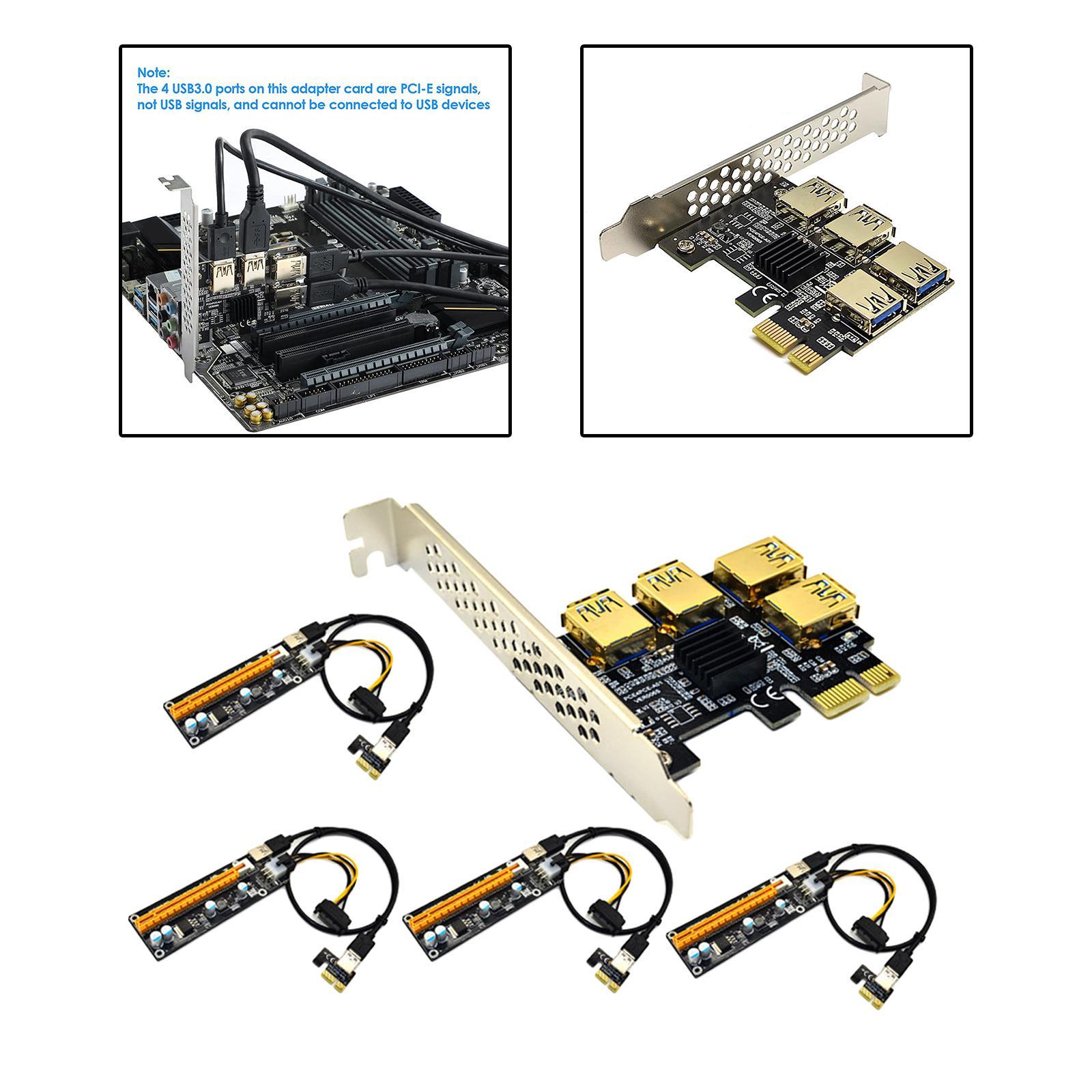 PCI- USB 3.0 Extender Card Expansion Black Yellow