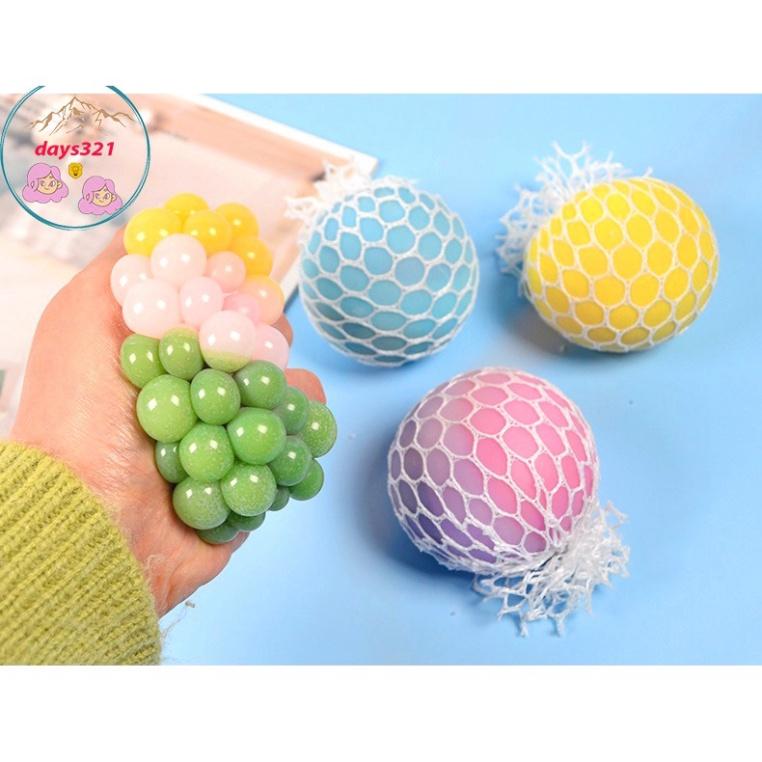 Trứng Lưới Đổi 2 màu Slime Nho Trút Giận, Quả Bóng Lưới Slime Gudetama Squishy Mochi