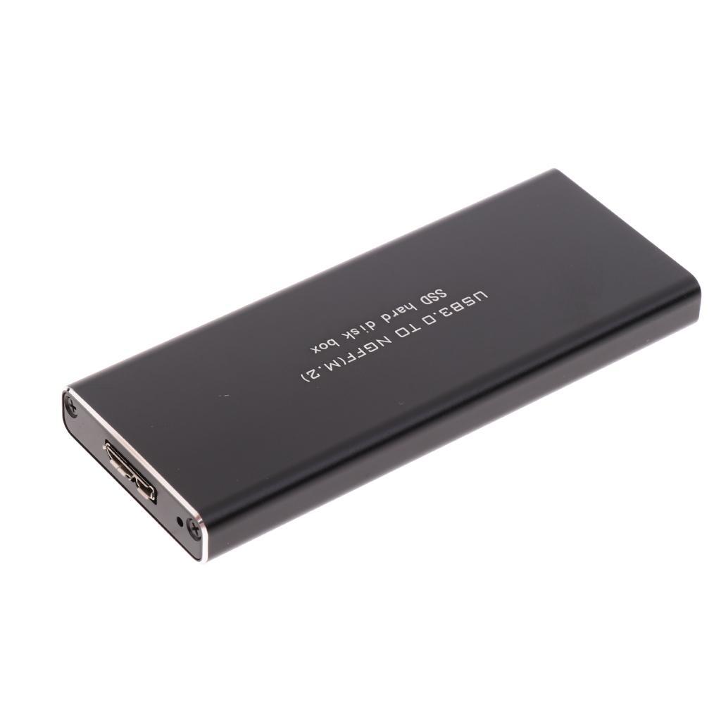 1Piece Aluminum USB 3.0 to NGFF M.2 SSD Enclosure Solid State Drive Case#1