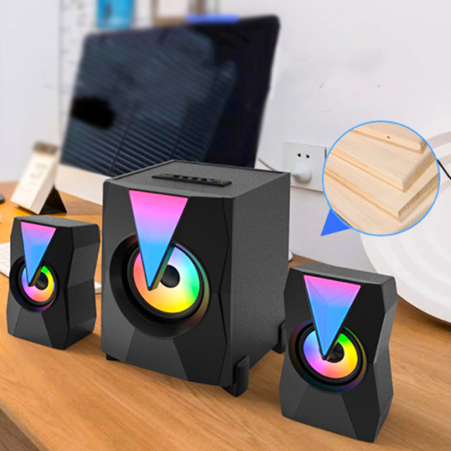 Loa Bluetooth 2.1 Để Bàn Công Suất Lớn FT-K9 Thiết Kế Hiện Đại Có Đèn Led RGB Nổi Bật Dùng Cho Tivi Máy Vi Tính PC Laptop + Tặng tai nghe chụp tai cao cấp