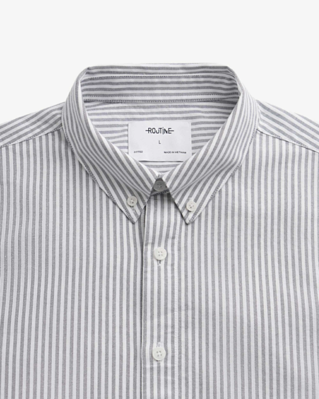 Áo sơ mi sọc ngắn tay ROUTINE . Form Fitted - 10S24SHS010 | ROUTINE CÀ MAU