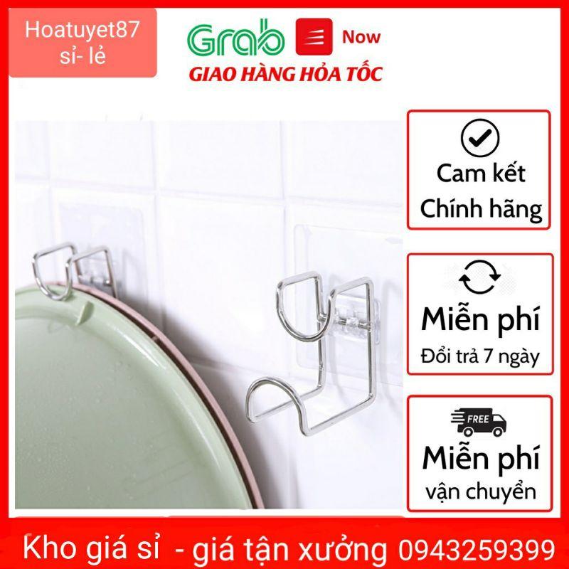 Móc dính tường treo chậu nhà tắm, móc inox treo đồ gia đình tiện tiện ích
