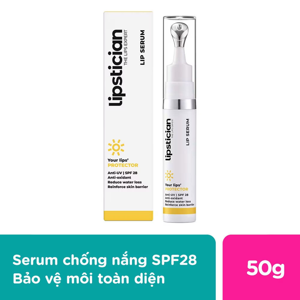 Serum Dưỡng Môi Lipstician Lip Serum Protector Dưỡng Ẩm &amp; Bảo Vệ Khỏi Tia UV SPF28 9g