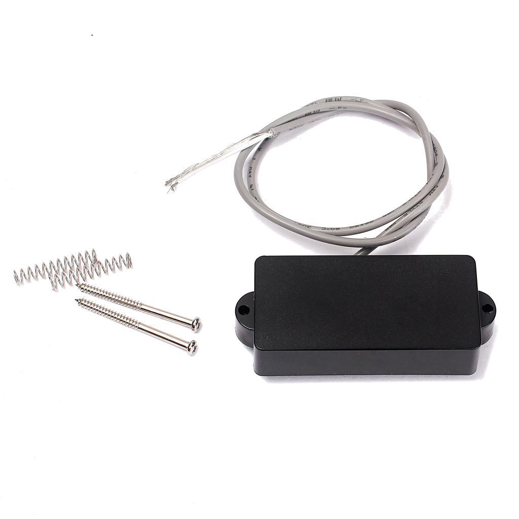 Black Covered Single-coil 4-Pole Pickup for Cigar Box Guitar & Bass