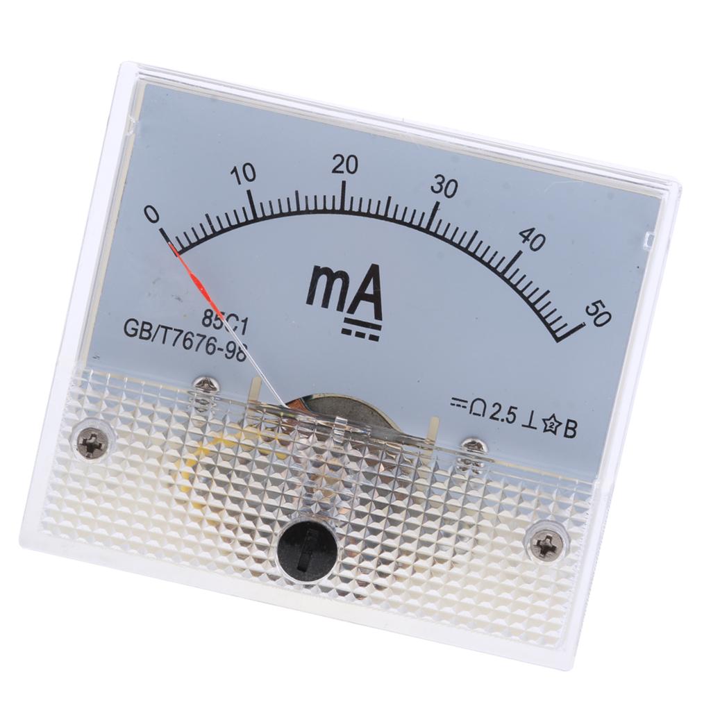 AMP Current Meter DC 0-50mA 100mA Analog Ammeter Panel Current Amp Meter