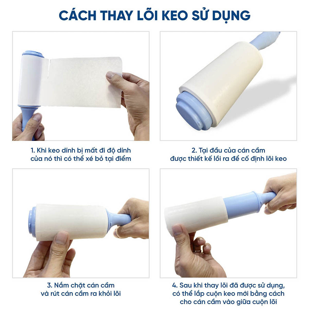 Lõi Cây Lăn Bụi Quần Áo Thông Minh COLOCOLO - 2 Cuộn - Lõi Rộng 100mm x 50 Lớp - Hàng Chính Hãng - C2420